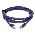 Picture of 7ft Purple CAT 6A PVC Ethernet Cable Snagless Bubble Boot RJ-45 M/M