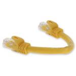 Picture of 7ft Yellow CAT 6A PVC Ethernet Cable Non-Booted RJ-45 M/M