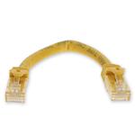 Picture of 7ft Yellow CAT 6A PVC Ethernet Cable Non-Booted RJ-45 M/M