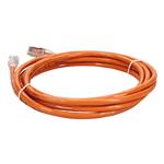 Picture of 7ft Orange CAT 6A Shielded PVC Ethernet Cable Snagless Easy Clear Boot RJ-45 M/M