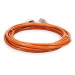 Picture of 7ft Orange CAT 6A Shielded PVC Ethernet Cable Snagless Easy Clear Boot RJ-45 M/M
