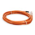 Picture of 7ft Orange CAT 6A Shielded PVC Ethernet Cable Snagless Easy Clear Boot RJ-45 M/M