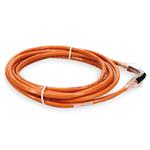 Picture of 7ft Orange CAT 6A Shielded PVC Ethernet Cable Snagless Easy Clear Boot RJ-45 M/M