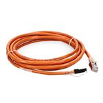 Picture of 7ft Orange CAT 6A Shielded PVC Ethernet Cable Snagless Easy Clear Boot RJ-45 M/M