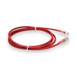 Picture of 7ft Red CAT 6 Plenum-Rated Ethernet Cable Snagless Bubble Boot RJ-45 M/M