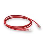 Picture of 7ft Red CAT 6 Plenum-Rated Ethernet Cable Snagless Bubble Boot RJ-45 M/M