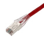 Picture of 7ft Red CAT 6 Shielded PVC Ethernet Cable Snagless Easy Clear Boot RJ-45 M/M