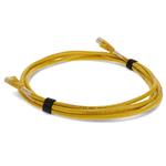 Picture of 7ft Yellow CAT 6 Shielded PVC Ethernet Cable Snagless Easy Clear Boot RJ-45 M/M