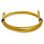 Picture of 7ft Yellow CAT 6 Shielded PVC Ethernet Cable Snagless Easy Clear Boot RJ-45 M/M