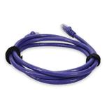 Picture of 7ft Purple CAT 6 PVC Ethernet Cable Snagless Bubble Boot Crossover RJ-45 M/M