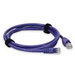 Picture of 7ft Purple CAT 6 PVC Ethernet Cable Snagless Bubble Boot Crossover RJ-45 M/M