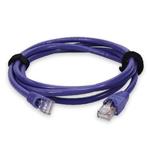 Picture of 7ft Purple CAT 6 PVC Ethernet Cable Snagless Bubble Boot Crossover RJ-45 M/M