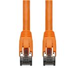 Picture of 7ft Orange CAT 8 Shielded (S/FTP) PVC Ethernet Cable Snagless Easy Boot RJ-45 M/M