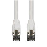 Picture of 7ft White CAT 8 Shielded (S/FTP) PVC Ethernet Cable Snagless Easy Boot RJ-45 M/M