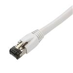 Picture of 7ft White CAT 8 Shielded (S/FTP) PVC Ethernet Cable Snagless Easy Boot RJ-45 M/M