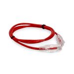 Picture of 7ft Red CAT 6 Slim PVC Ethernet Cable Snagless Clear-Claw RJ-45 M/M