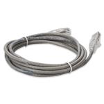 Picture of 7ft Gray CAT 6A Slim PVC Ethernet Cable Snagless Clear-Claw RJ-45 M/M