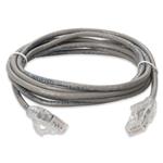Picture of 7ft Gray CAT 6A Slim PVC Ethernet Cable Snagless Clear-Claw RJ-45 M/M