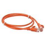 Picture of 7ft Orange CAT 6A Slim PVC Ethernet Cable Snagless Clear-Claw RJ-45 M/M