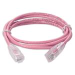 Picture of 7ft Pink CAT 6A Slim PVC Ethernet Cable Snagless Clear-Claw RJ-45 M/M