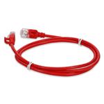Picture of 7ft Red CAT 6A Slim PVC Ethernet Cable Snagless Clear-Claw TAA RJ-45 M/M
