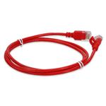 Picture of 7ft Red CAT 6A Slim PVC Ethernet Cable Snagless Clear-Claw TAA RJ-45 M/M