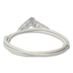 Picture of 7ft White CAT 6A Slim PVC Ethernet Cable Snagless Clear-Claw RJ-45 M/M
