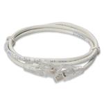 Picture of 7ft White CAT 6A Slim PVC Ethernet Cable Snagless Clear-Claw RJ-45 M/M