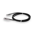 Picture of 7ft Black CAT 6A Slim PVC Ethernet Cable Snagless Clear-Claw RJ-45 M/M