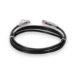Picture of 7ft Black CAT 6A Slim PVC Ethernet Cable Snagless Clear-Claw RJ-45 M/M