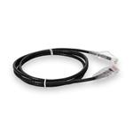 Picture of 7ft Black CAT 6A Slim PVC Ethernet Cable Snagless Clear-Claw RJ-45 M/M