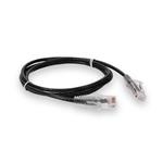 Picture of 7ft Black CAT 6A Slim PVC Ethernet Cable Snagless Clear-Claw RJ-45 M/M