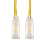 Picture of 8ft Yellow CAT 6 Slim PVC Ethernet Cable Snagless Clear-Claw RJ-45 M/M