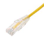 Picture of 8ft Yellow CAT 6 Slim PVC Ethernet Cable Snagless Clear-Claw RJ-45 M/M