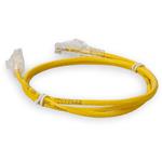 Picture of 8ft Yellow CAT 6 Slim PVC Ethernet Cable Snagless Clear-Claw RJ-45 M/M