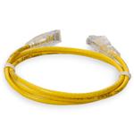 Picture of 8ft Yellow CAT 6 Slim PVC Ethernet Cable Snagless Clear-Claw RJ-45 M/M