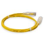 Picture of 8ft Yellow CAT 6 Slim PVC Ethernet Cable Snagless Clear-Claw RJ-45 M/M