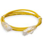 Picture of 8ft Yellow CAT 6 Slim PVC Ethernet Cable Snagless Clear-Claw RJ-45 M/M