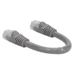 Picture of 8in Gray CAT 6 PVC Ethernet Cable Snagless Bubble Boot RJ-45 M/M