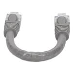 Picture of 8in Gray CAT 6 PVC Ethernet Cable Snagless Bubble Boot RJ-45 M/M
