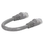 Picture of 8in Gray CAT 6 PVC Ethernet Cable Snagless Bubble Boot RJ-45 M/M