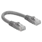 Picture of 8in Gray CAT 6 PVC Ethernet Cable Snagless Bubble Boot RJ-45 M/M