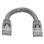 Picture of 8in Gray CAT 6 PVC Ethernet Cable Snagless Bubble Boot RJ-45 M/M