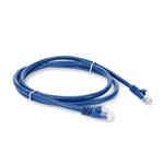 Picture of 9ft Blue CAT 6 PVC Ethernet Cable Snagless Easy Clear Boot TAA RJ-45 M/M