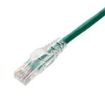Picture of 9ft Green CAT 6 PVC Ethernet Cable Snagless Easy Clear Boot TAA RJ-45 M/M