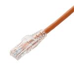 Picture of 9ft Orange CAT 6 PVC Ethernet Cable Snagless Easy Clear Boot TAA RJ-45 M/M