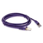 Picture of 9ft Purple CAT 6 Shielded PVC Ethernet Cable Snagless Easy Clear Boot RJ-45 M/M