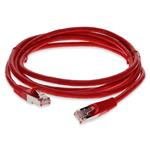 Picture of 9ft Red CAT 6 Shielded PVC Ethernet Cable Snagless Easy Clear Boot TAA RJ-45 M/M