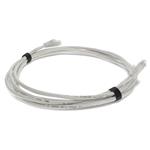 Picture of 9ft White CAT 6 Shielded PVC Ethernet Cable Snagless Easy Clear Boot TAA RJ-45 M/M
