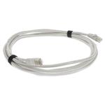 Picture of 9ft White CAT 6 Shielded PVC Ethernet Cable Snagless Easy Clear Boot TAA RJ-45 M/M